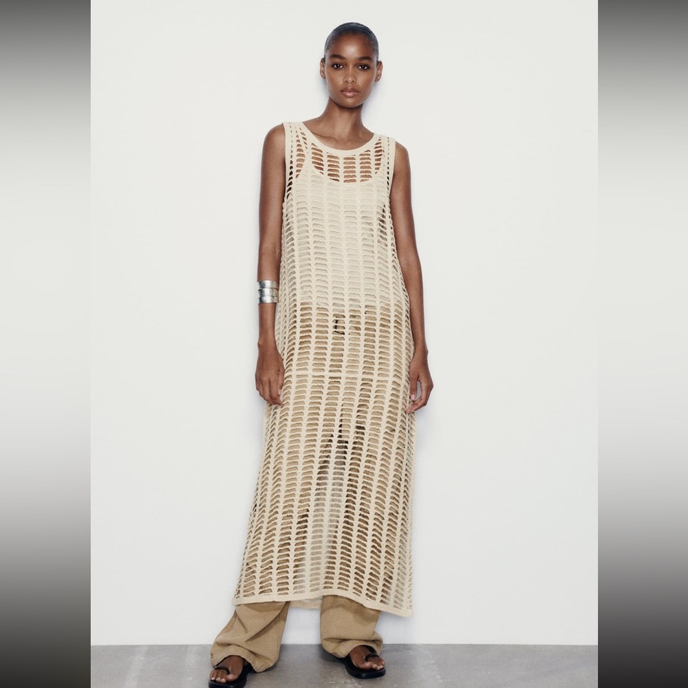 ZARA MESH TUNIC DRESS